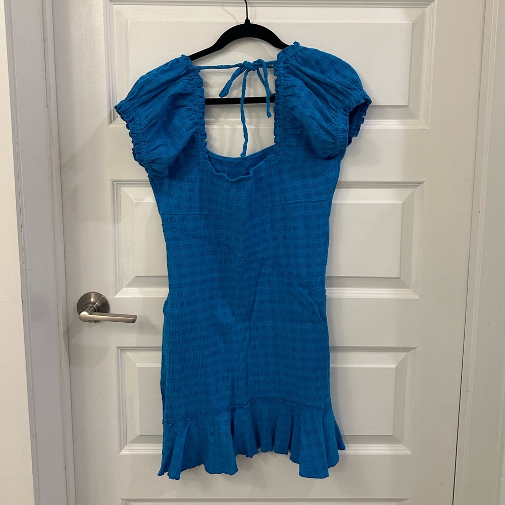 Free People Blue Ribbed Dress - Picture 2 of 4